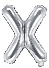 Globo de foil Letra ''X'', 35cm, plata